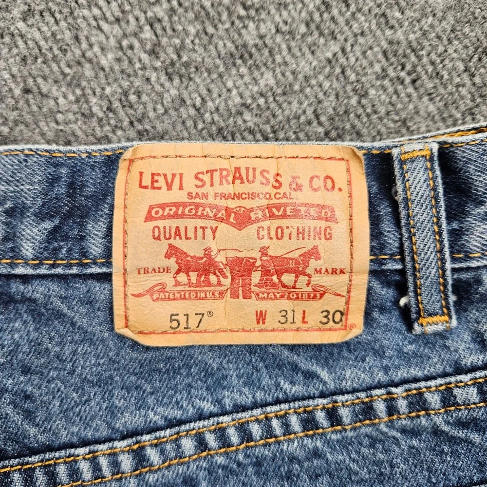 Levis 517 Jeans Men's 31x30 Bootcut Denim Med Wash Y2K Cotton Western Cowboy